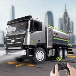 Jucarie Camion cu telecomanda, HUINA, 9 functii, tun de ceata, scara 1:18, 2.4 GHz - Img 12