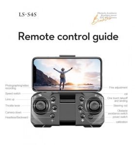 LS-S4S dual HD FPV FPV kamera drón kefe nélküli motorokkal, akadályelkerüléssel, magasságtartással, összecsukható, 2 akkumulátorral - Img 6
