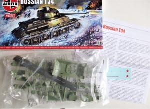 Macheta Airfix Tanc Rusesc T-34, scara 1:76, KIT, 58 piese - Img 5