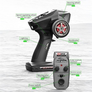 Masina cu radiocomanda ASHES Truggy, off-road, tractiune 4x4, viteza 30 Km/h, autonomie 35 min, scara 1:18, verde - Img 3