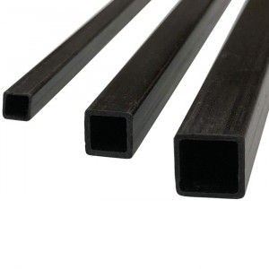 Négyzet alakú szénszálas 3 x 3 x 1000 mm