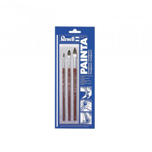 Set 3 pensule plate Revell, pentru machete