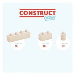 Set gama Construct Easy format din 46 piese, cu piese tip Lego, Walachia - Img 2