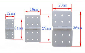 Standard műanyag zsanérok 24 x 12 mm (10 db) - Img 2