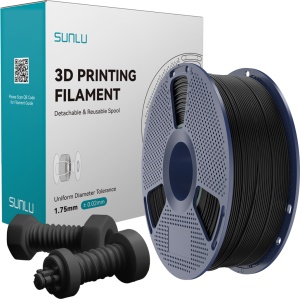 SunLu fekete ABS filament, 1,75 mm, 1 kg, 3D-nyomtatóhoz