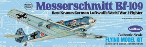 Szabad repülés modell MESSERSCHMITT BF-109 KIT (420 mm)