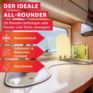 Adeziv Everglue Caravan Glue 1K MS pentru rulota, rezistent UV, gri, 440 g - Img 4