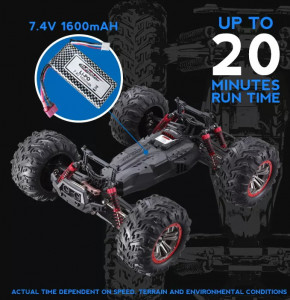 Autó távirányítóval N516 Monster Truck, 4WD, sebesség 46km/h, autonómia 12min, 1:10 méretarány, 2.4GHz - Img 4