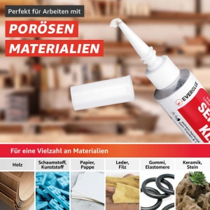 Everglue Super Glue Gel cianoakrilát ragasztó, átlátszó, 20 g - Img 2