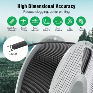 Filament SunLu ASA negru, 1.75mm, 1kg, pentru imprimanta 3D - Img 4