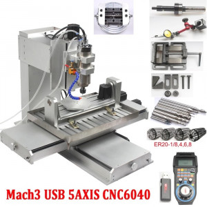 Freza (router) 5 axe 600 x 400/ 2200W/ racire cu apa, cu accesorii - Img 1