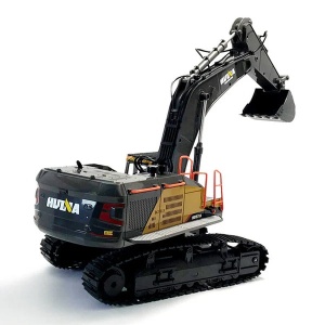 Huina kotrógép játék lánctalpakon, távirányítóval, fém vödörrel, 22 funkcióval, 1:14 méretarány, 2.4GHz - Img 4