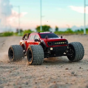 Masina cu radiocomanda THE LINK Monster Truck, tractiune 4x4, viteza 30 Km/h, autonomie 35 min, scara 1:18, rosu - Img 4