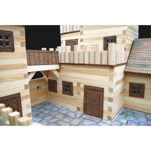 Set constructie arhitectura Castel, 607 piese din lemn, Walachia - Img 4