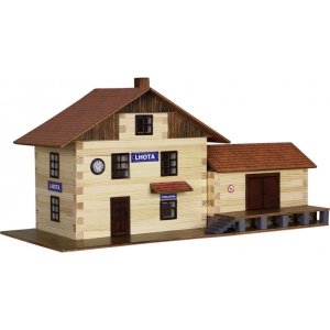 Set constructie arhitectura Gara, 213 piese din lemn, Walachia - Img 1