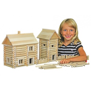 Set constructie arhitectura Vario Massive, 209 piese mari din lemn, Walachia - Img 1