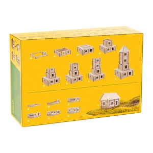 Set constructie arhitectura Vario XL, 184 piese din lemn, Walachia - Img 2
