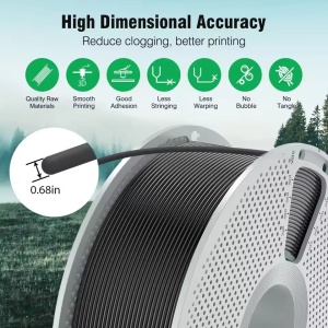 SunLu ASA fekete filament, 1,75 mm, 1 kg, 3D-nyomtatóhoz - Img 4