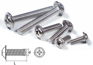 Surub otel inoxidabil, cap cruce, M2 x 6 mm (30 buc)