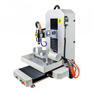 5 tengelyes marógép (router) 300x400mm, 2200/3200W-os motorral, MACH3/DSP/RTCP/Automatikus szerszámcsere, léptető/szervo motorok, vízhűtéses - Img 4