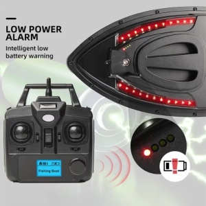 Barca pentru plantat momeala, nadit si momit, 2 cuve, capacitate 1.5kg, raza 500m, baterie 5200mA, cu lumini LED, radiocomanda 2.4GHz si cu cruise-control - Img 4