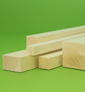 Bloc lemn balsa 40 x 40 x 1000 mm - Img 1