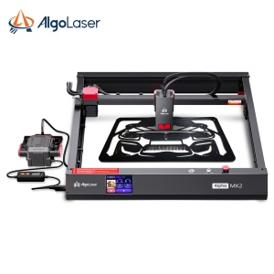 CNC lézergravírozó és vágógép ALGOLASER ALPHA MK2, lézer dióda teljesítmény 20W, 400x410 mm, vágási mélység max. 30mm és gravírozás fára, MDF, műanyag, rozsdamentes acél, üveg, kő, papír, kerámia, bőr, textíliák. - Img 6