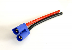 Conector EC5 tata cu cablu siliconic 12AWG - Img 1