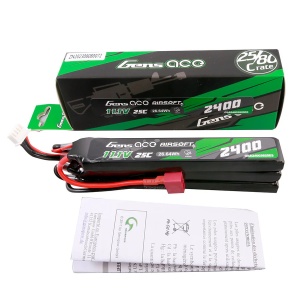 GENS ACE Airsoft LiPo akkumulátor, 11,1 V / 2400 mAh / 25C, DEANS csatlakozóval, három cellából áll - Img 4