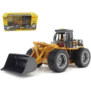 Huina játék buldózer távirányítóval, fém fülke és vödör, 9 funkció, 1:18 méretarány, 2.4GHz - Img 6