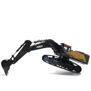Huina kotrógép játék lánctalpakon, távirányítóval, fém vödörrel, 22 funkcióval, 1:14 méretarány, 2.4GHz - Img 5