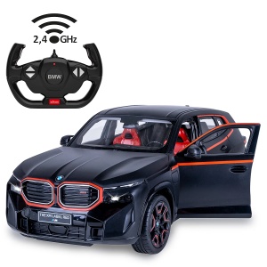 Jamara BMW XM távirányítású autó, 1:14 méretarányú modell, matt fekete, LED-es fényszórók, 2,4 GHz