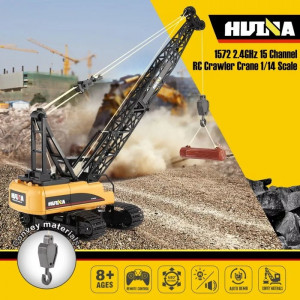 Játék daru Daru síneken, távirányítóval, fém kampóval, 15 funkcióval, 1:14 méretarány, 2.4GHz - Img 10