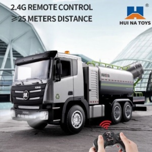 Jucarie Camion cu telecomanda, HUINA, 9 functii, tun de ceata, scara 1:18, 2.4 GHz - Img 6