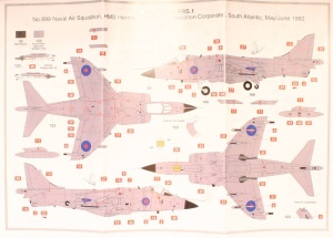 Macheta avion jet Airfix BAe SEA HARRIER FRS.1, scara 1:72, KIT, 112 piese - Img 12