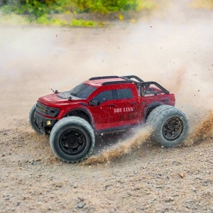 Masina cu radiocomanda THE LINK Monster Truck, tractiune 4x4, viteza 30 Km/h, autonomie 35 min, scara 1:18, rosu - Img 6