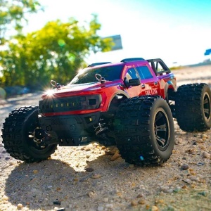 Masina cu radiocomanda THE LINK Monster Truck, tractiune 4x4, viteza 30 Km/h, autonomie 35 min, scara 1:18, rosu - Img 12