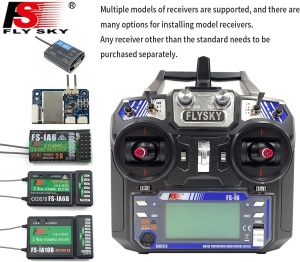 Radiocomanda FLYSKY FS-i6 2.4GHz, 6 canale, cu receptor FS-iA6B - Img 5