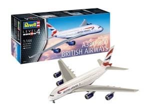 Revell Airbus A380-800 British Airways repülőgép-makett, 1:144 méretarány, készlet