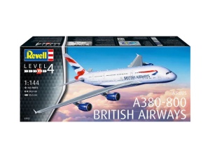 Revell Airbus A380-800 British Airways repülőgép-makett, 1:144 méretarány, készlet - Img 11