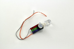 RGB 10 mm-es, áttetsző feszültségmérő modul PbAc 6/12V-hoz, zúgókapcsolóval