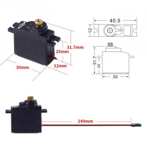 Servo MICRO PDI-1171MG 3.5 Kg-cm/ 0.11s Digital, cu set de accesorii - Img 5