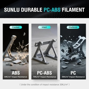 SunLu PCABS fekete nyomószál, 1,75 mm, 1 kg, 3D-nyomtatóhoz - Img 8