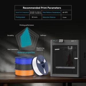 SunLu PETG filament átlátszó kék, 1.75mm, 1kg, 3D nyomtatóhoz - Img 6