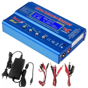 Univerzális töltő IMAX B6 12 V-on, teljesítmény 80W, 72W-os tápegységgel, 220V-on, LiPo/ LiIon/ LiFe/ NiCd/ NiMH/ LiPo/ LiIon/ NiFe/ NiMH/ ólom akkumulátorokhoz - Img 1