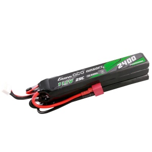 Acumulator LiPo GENS ACE Airsoft 11.1 V/ 2400 mA/ 25C DEANS, format din trei batoane