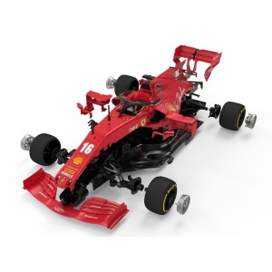 Autóépítő készlet távirányítóval Ferrari F1, 1:16 méretarány, piros, 65 db - Img 8