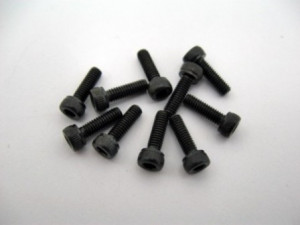 Fekete csavar M2,5 x 8 mm (10 db)