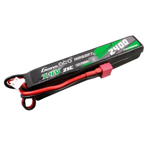 GENS ACE Airsoft LiPo akkumulátor, 7,4 V / 2400 mAh / 25C, DEANS csatlakozóval, két elemből áll