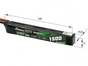 GENS ACE G-Tech Airsoft 7.4 V/ 1500 mA/ 25C DEANS GENS ACE G-Tech Airsoft 7.4 V/ 1500 mA/ 25C DEANS LiPo akkumulátorok - Img 2